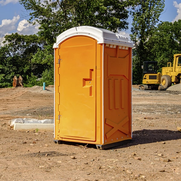 how often are the porta potties cleaned and serviced during a rental period in Renner Corner